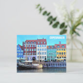 Dänemark Nyhavn Travel Foto Postkarte (Stehend Vorderseite)