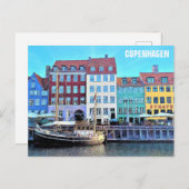 Dänemark Nyhavn Travel Foto Postkarte (Vorne/Hinten)