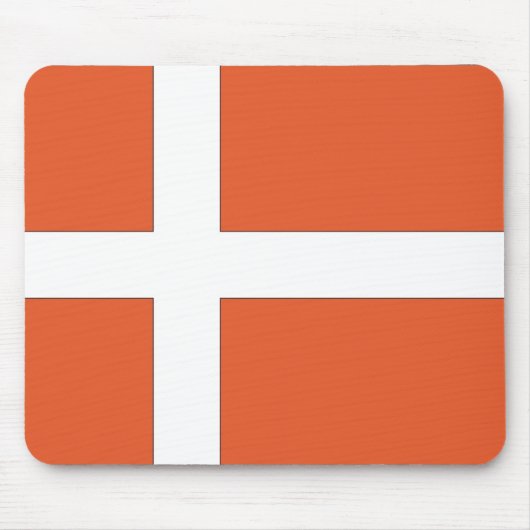 Dänemark oder dänische Flagge Mousepad (Vorne)