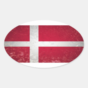Dänemark Ovaler Aufkleber