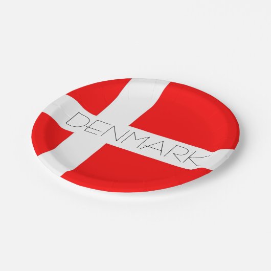 Dänemark Papier Teller! Pappteller (Schrägansicht)
