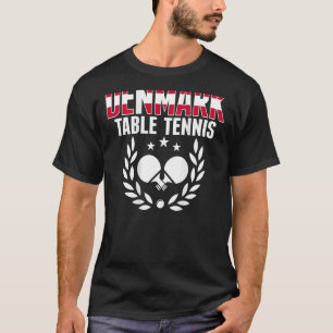 Dänemark Ping Pong Proud Dänischer Tischtennis-Sup T-Shirt