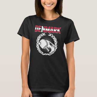 Dänemark Ping Pong Stolze dänische Tischtennis-Un T-Shirt