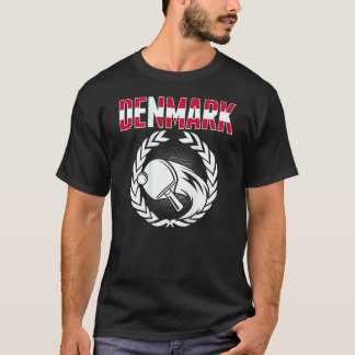 Dänemark Ping Pong Stolze dänische Tischtennis-Un T-Shirt