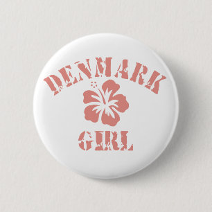 Dänemark Pink Girl Button