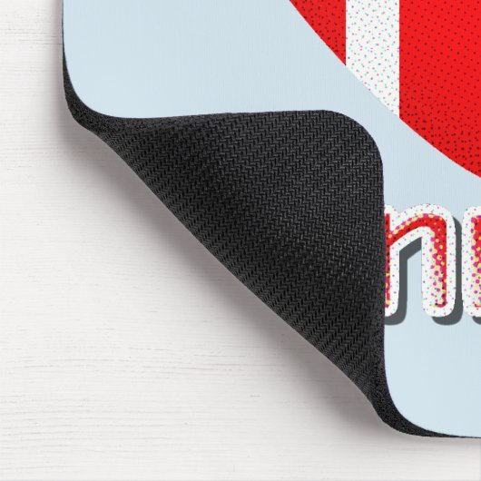 Dänemark Pop Art Heart Flag Mousepad (Ecke)