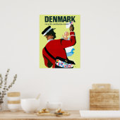 Dänemark, Postbote mit Schreiben aus den USA Poster (Küche)