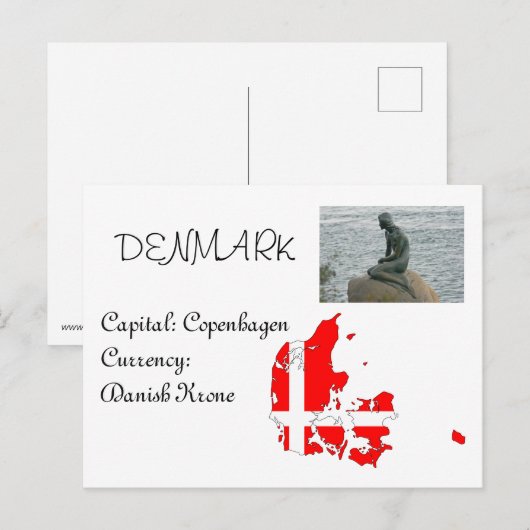 Dänemark Postkarte (Vorne/Hinten)
