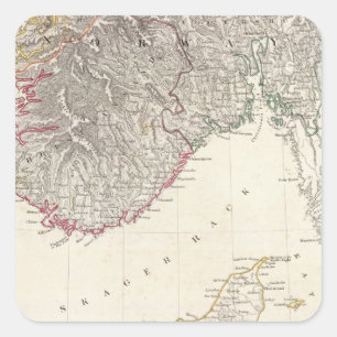 Dänemark, Punkt Norwegen Quadratischer Aufkleber