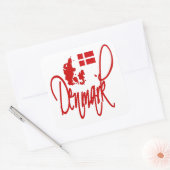 Dänemark Quadratischer Aufkleber (Umschlag)