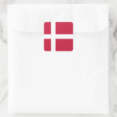 Dänemark Quadratischer Aufkleber (Tasche)