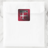 Dänemark Quadratischer Aufkleber (Tasche)