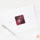 Dänemark Quadratischer Aufkleber (Umschlag)