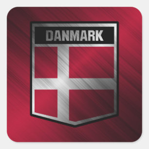 Dänemark Quadratischer Aufkleber