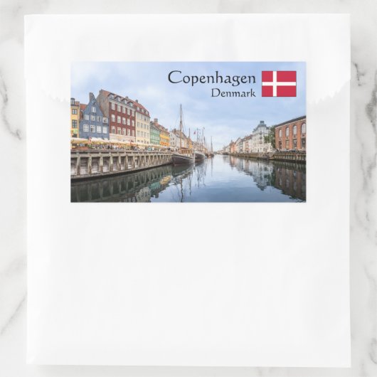 Dänemark Rechteckiger Aufkleber (Tasche)