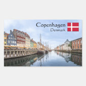 Dänemark Rechteckiger Aufkleber (Vorderseite)