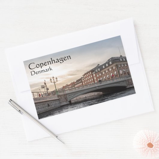 Dänemark Rechteckiger Aufkleber (Umschlag)