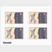 Dänemark Rechteckiger Aufkleber (Blatt)