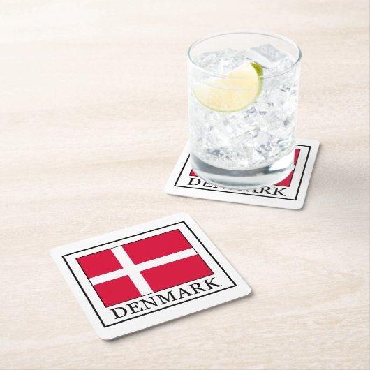 Dänemark Rechteckiger Pappuntersetzer (Vor Ort)