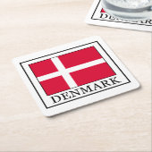 Dänemark Rechteckiger Pappuntersetzer (angewinkelt)