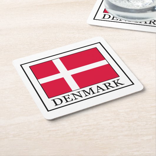 Dänemark Rechteckiger Pappuntersetzer (angewinkelt)