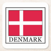 Dänemark Rechteckiger Pappuntersetzer (Vorderseite)