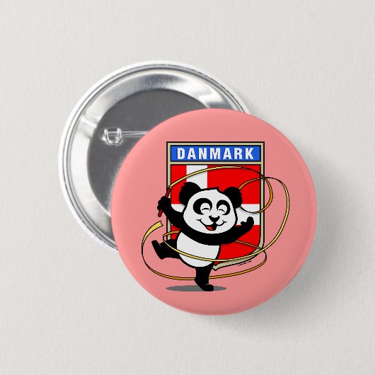 Dänemark Rhythmic Gymnastics Panda Button (Vorne & Hinten)