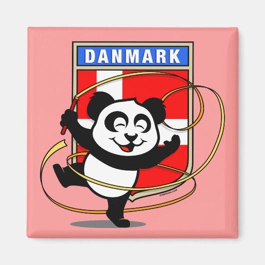 Dänemark Rhythmic Gymnastics Panda Magnet (Vorne)