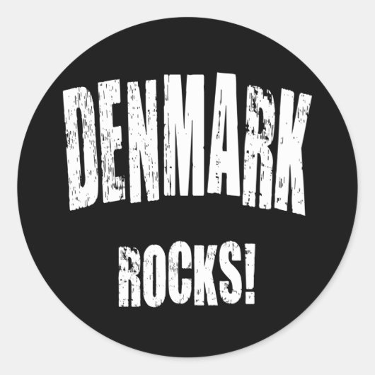Dänemark Rocks! Runder Aufkleber (Vorderseite)