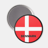 Dänemark Roundel Qualitätsflagge Magnet (Vorderseite/Rückseite)