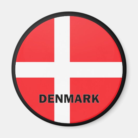 Dänemark Roundel Qualitätsflagge Magnet (Vorne)