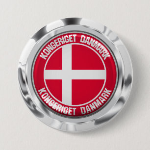 Dänemark Runde Emblem Button