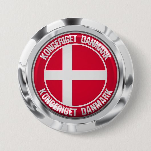 Dänemark Runde Emblem Button (Vorderseite)