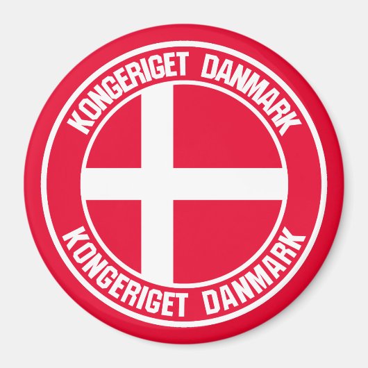 Dänemark Runde Emblem Magnet (Vorne)