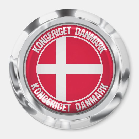 Dänemark Runde Emblem Magnet (Vorne)