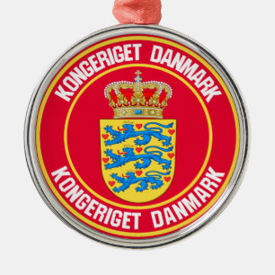 Dänemark Runde Emblem Ornament Aus Metall