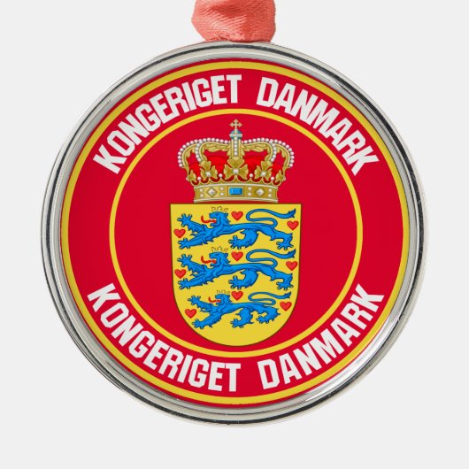 Dänemark Runde Emblem Ornament Aus Metall (Vorne)