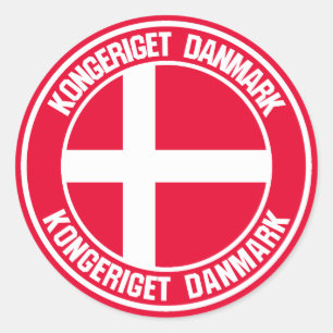 Dänemark Runde Emblem Runder Aufkleber