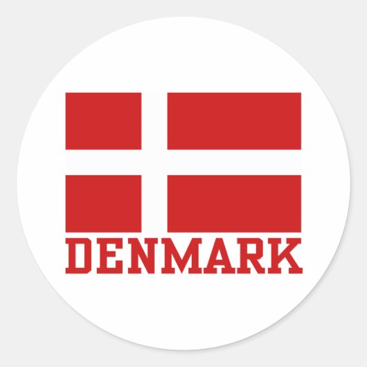 Dänemark Runder Aufkleber (Vorderseite)