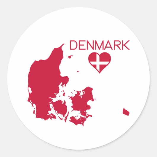 Dänemark Runder Aufkleber (Vorderseite)