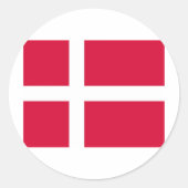 Dänemark Runder Aufkleber (Vorderseite)