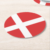 Dänemark Runder Pappuntersetzer (Angewinkelt)