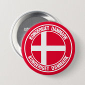 Dänemark-Rundes Emblem Button (Vorne & Hinten)