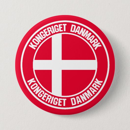 Dänemark-Rundes Emblem Button (Vorderseite)