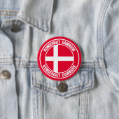 Dänemark-Rundes Emblem Button (Beispiel)