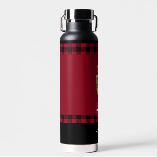 Dänemark Rustikales Vakuum isoliert, dänische Flag Trinkflasche (Vorne)