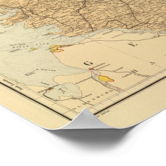 Dänemark, Schweden, Holstein Poster (Ecke)