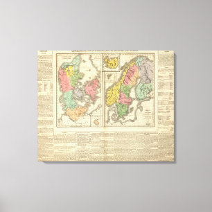 Dänemark, Schweden und Norwegen Leinwanddruck