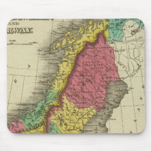 Dänemark, Schweden und Norwegen Mousepad