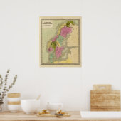 Dänemark, Schweden und Norwegen Poster (Küche)